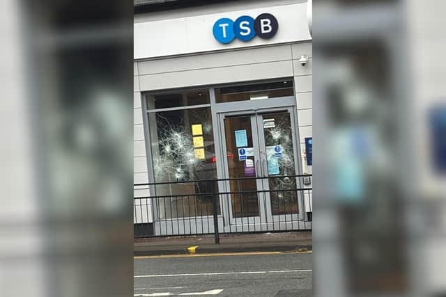The front of the TSB after the attack