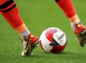 WIGAN, ENGLAND - JANUARY 08: The Mitre Delta Max Emirates FA Cup match ball is seen during the Emirates FA Cup Third Round match between Wigan Athletic and Blackburn Rovers at DW Stadium on January 08, 2022 in Wigan, England. (Photo by Lewis Storey/Getty Images)
