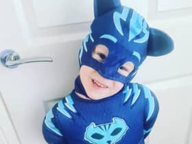 Cody, aged five, dressed up as his favourie character