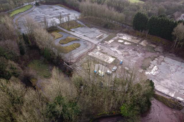 Drone shots of the former Camelot Theme Park