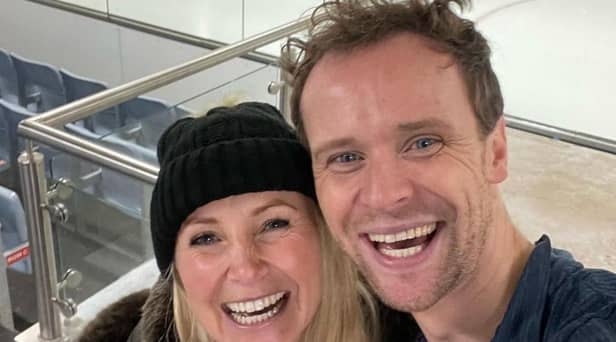 Carley Stenson and Mark Hanretty