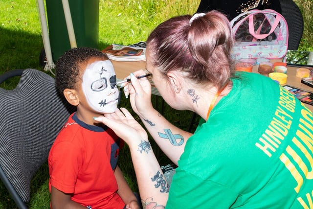 Face painting proved to be popular among young visitors