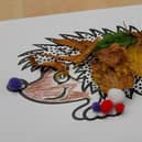 A creative hedgehog designed by a child at Ashton Library's After School Craft Club
