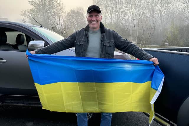 Scott Adams with the Ukrainian flag
