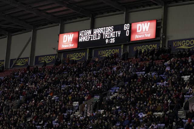 Wigan faced Wakefield at the DW Stadium back in February