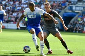 Josh Magennis in action against Bristol City