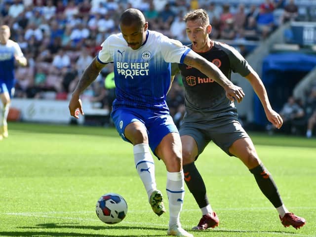 Josh Magennis in action against Bristol City