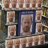 Prince Harry's book, Spare, is on sale today on the launch date of the book at half price at Waterstones, Grand Arcade, Wigan.
