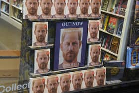 Prince Harry's book, Spare, is on sale today on the launch date of the book at half price at Waterstones, Grand Arcade, Wigan.