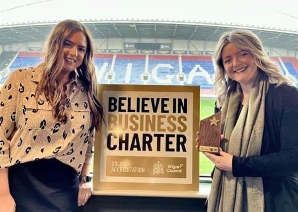 Nicole Drag, Head of External Sales and Emma Imhof, Commercial Manager accept the Gold Award