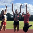 Members of the Wigan Harriers team celebrate their success