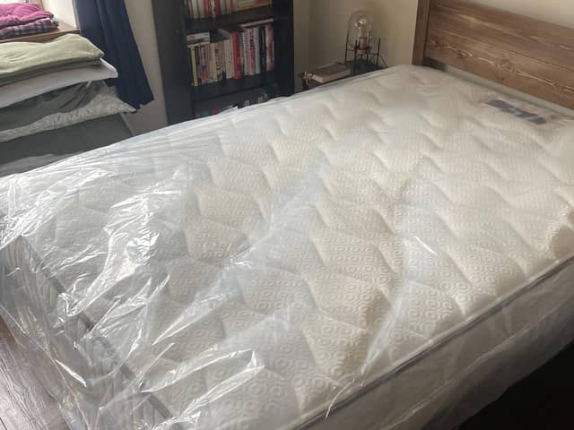 The (correctly-sized) replacement mattress...