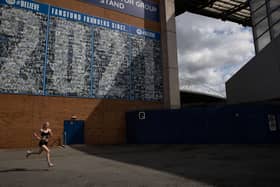 Keely Hodgkinson during a sprints session in Wigan last year