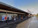 The body was discovered in the disabled toilet of this Tesco Extra store in The Loom, Derby Street, Leigh