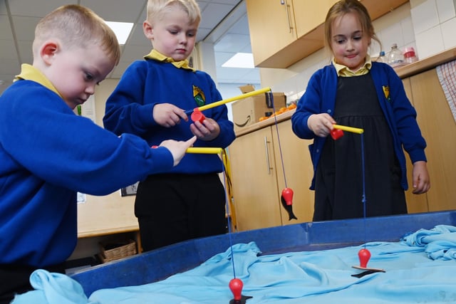 Pupils at Castle Hill St Philip's CE Primary School, Hindley.