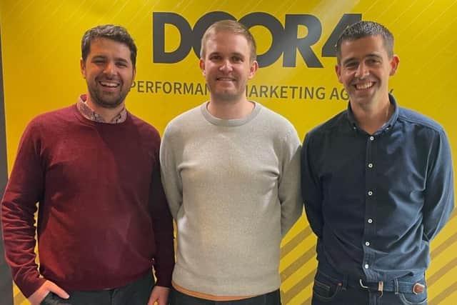 Door4 employees Sean Dwyer, Conrad Grimshaw, and Michael Brennan