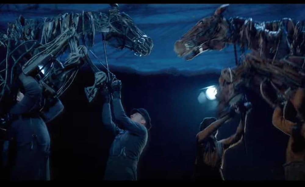 The puppeteers in War Horse become invisible as the eyes gravitate to the spectacular mechanical horses
