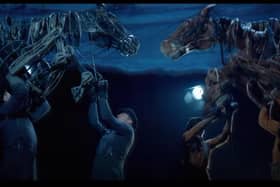The puppeteers in War Horse become invisible as the eyes gravitate to the spectacular mechanical horses