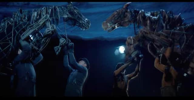The puppeteers in War Horse become invisible as the eyes gravitate to the spectacular mechanical horses