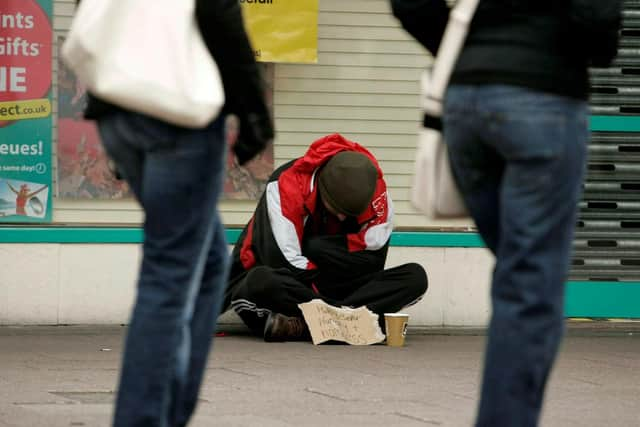 Luke Marsden says London seems to have become overrun with homeless beggars since his last visit