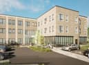 Artist impression of the entrance of the proposed 38-home apartment block young people off Boundary Street, Wigan