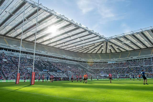 Wigan Warriors take on Catalans Dragons at Newcastle United's St James' Park