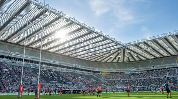 Wigan Warriors take on Catalans Dragons at Newcastle United's St James' Park