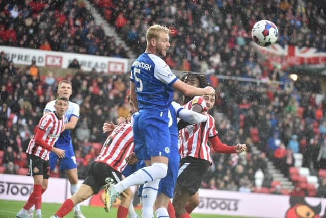 Jack Whatmough heads another all away against Sunderland