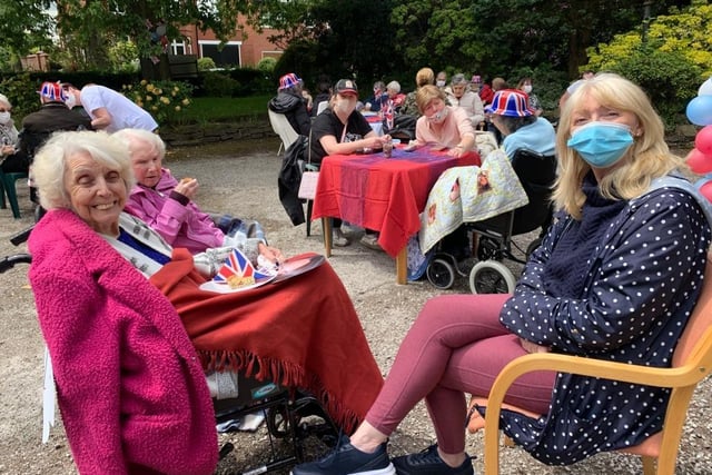 Residents at The Old Rectory have a splendid jubilee party.