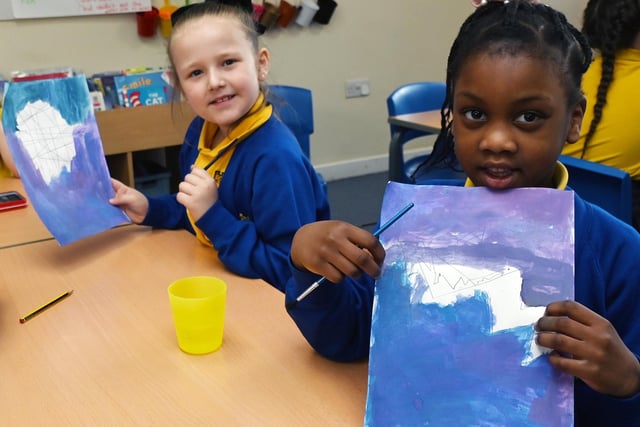 Pupils at Castle Hill St Philip's CE Primary School, Hindley.