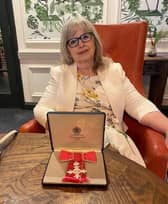 Shirley Southworth with her MBE