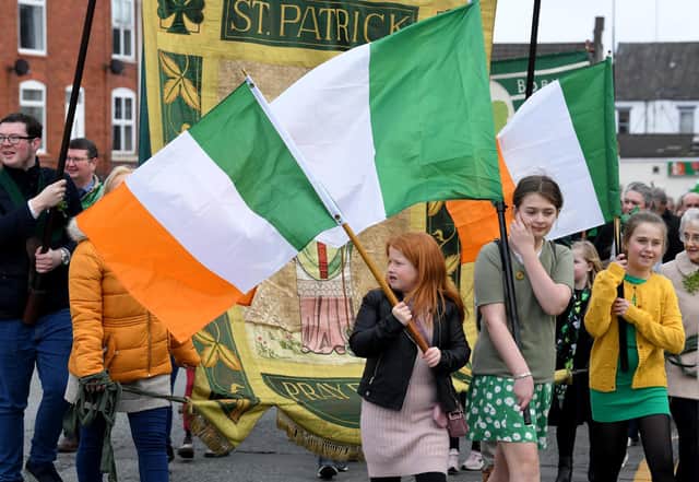 St Patrick's Day Mass and Parade at Brian Boru Club, Wigan