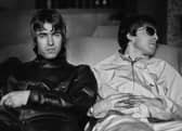 Oasis - Liam and Noel Gallagher in a previously unseen black and white image by Kevin Cummins in1994.