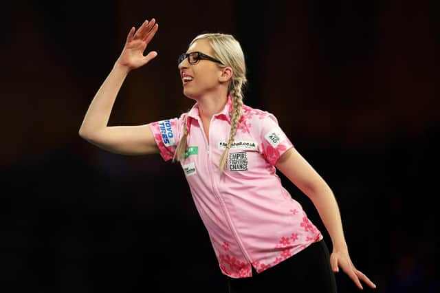 Fallon Sherrock was celebrating in Wigan over the weekend