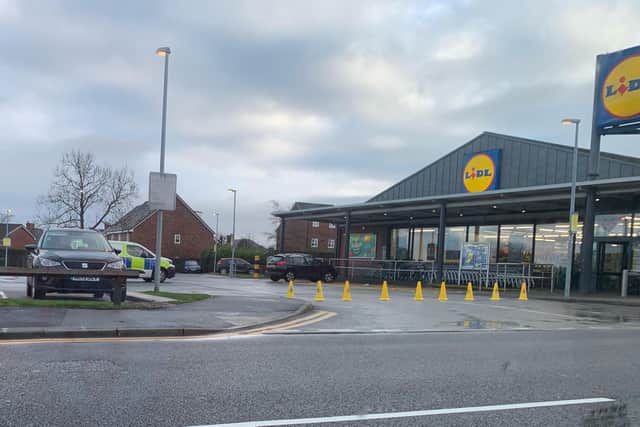 Standish Lidl cordoned off by police