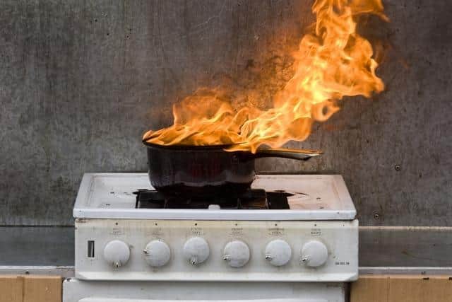 Firefighters advise against the use of chip pans altogether but if one does catch light, they say residents should simply get out of the house and leave the extinguishing to the fire service