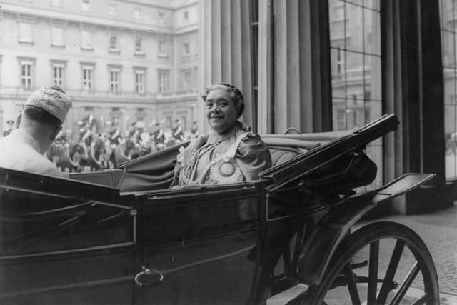 Queen Salote of Tonga famously kept her carriage hood down during the coronation day downpours