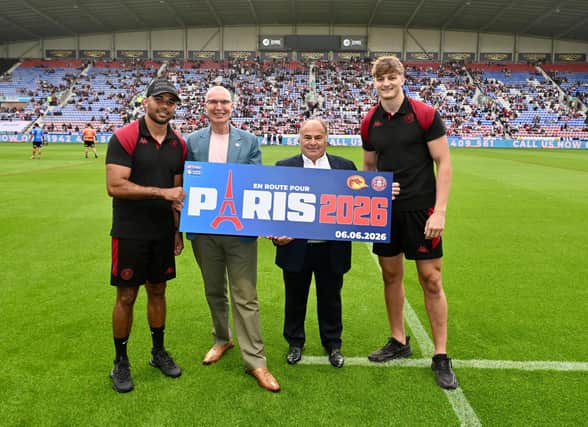 From left to right: Bevan French, Professor Chris Brookes, Bernard Guasch and Sam Walters pose for a picture following the Paris announcement