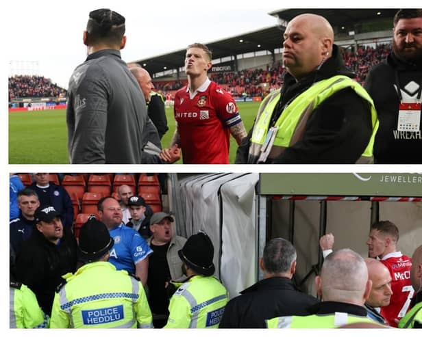 James McClean gets up close and personal with some Stockport fans at the weekend