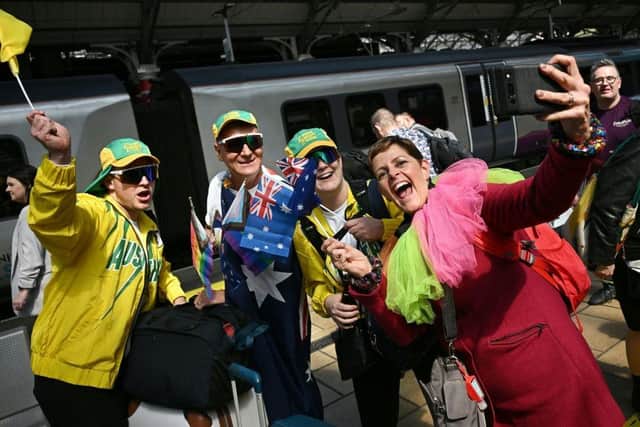 Eurovision super-fans arrive at Lime Street Station in Liverpool