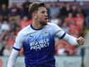 Callum Lang ceebrates his equalising goal