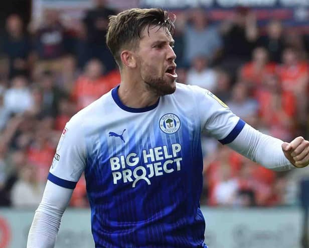 Callum Lang ceebrates his equalising goal