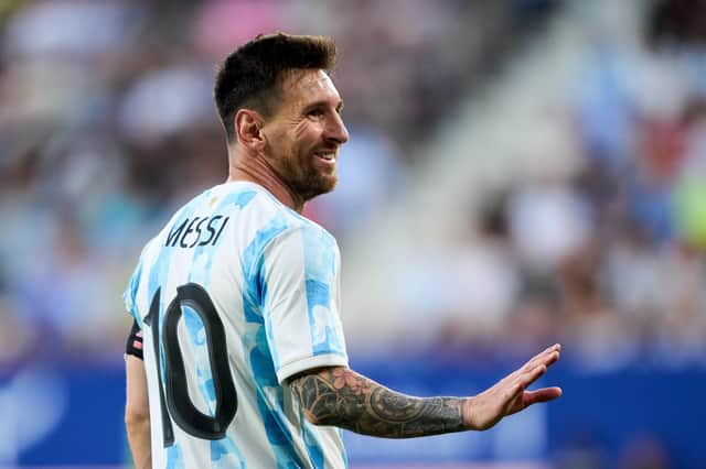 Argentina superstar Lionel Messi, who will be marked by Latics defender Curtis Tilt during Tuesday's friendly against Jamaica