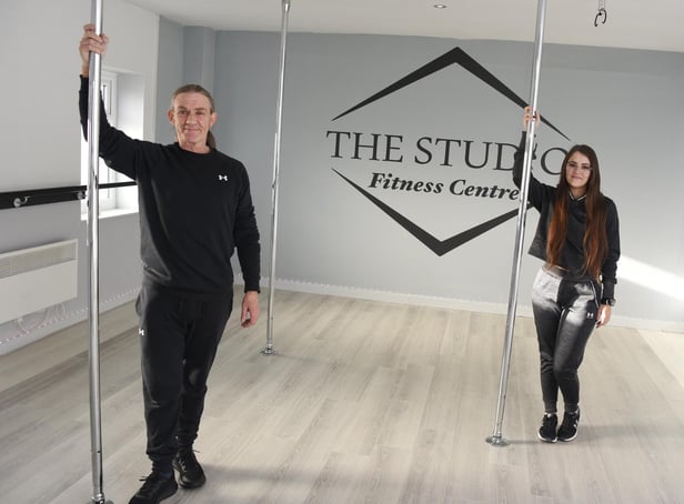 Tony McAleavy and daughter Shannon Fitzgerald have opened a pole fitness and wellbeing centre, offering Pole Therapy sessions at The Studio Fitness Centre