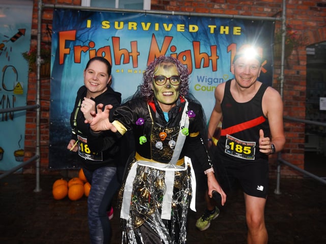 Stacey Kippax, event commentator Rowena Falcon and Phil Kearsley