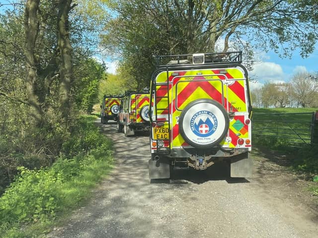 Volunteers from Bolton Mountain Rescue Team rushed to Borsdane Wood to help the injured woman