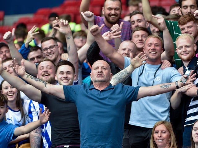 Latics fans at Bolton.
Pic: BP