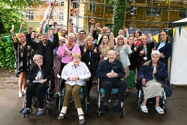 Residents, staff and visitors enjoyed a summer party in celebration of the topping out, roof at Langtree Care Home, part of the Millennium Care Group - Standish Care Village, off Chorley Road, Standish.