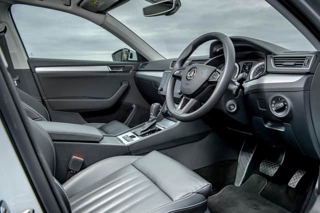 Interior of Skoda Superb