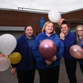 From left: Kerry Mcnamara, manager Vicky Knowles, Jenna Sharrock and Traci Winstanley, at the Young Person's Centre at Westfield Community School, Wigan, are delighted with the outstanding Ofsted report, third time in a row.